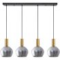 SE21-GM-4-4BL-GL2 ADEPT TUBE Gold Matt Pendant Smoked Glass+ HOMELIGHTING 77-8587