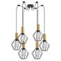 SE21-GM-4-BL6-GR1 ADEPT TUBE Gold Matt Pendant Black Metal Grid+ HOMELIGHTING 77-8618