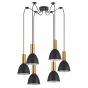 SE21-GM-4-BL6-MS2 ADEPT TUBE Gold Matt Pendant Black Metal Shade+ HOMELIGHTING 77-8639