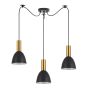 SE21-GM-4-BL3-MS2 ADEPT TUBE Gold Matt Pendant Black Metal Shade+ HOMELIGHTING 77-8640