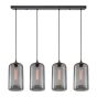 SE21-SM-19-30-4BL+ FEINT Smoked Glass Pendant+ HOMELIGHTING 77-8784