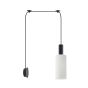 SE21-BL-GL3 ADEPT TUBE Black Matt Wall Lamp White Glass+ HOMELIGHTING 77-8820