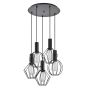 SE21-BL-4-5BL-GR12 ADEPT FLEX Black Pendant Black Metal Grid+ HOMELIGHTING 77-8906