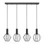 SE21-BL-4-4BL-GR12 ADEPT FLEX Black Pendant Black Metal Grid+ HOMELIGHTING 77-8907