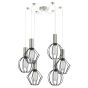 SE21-NM-4-BL6-GR12 ADEPT FLEX Nickel Matt Pendant Black Metal Grid+ HOMELIGHTING 77-8923