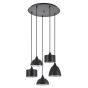 SE21-BL-B10-5BL-MS123 ADEPT FLEX Black Metal Shade Pendant+ HOMELIGHTING 77-8956
