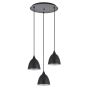 SE21-BL-B10-3BL-MS2 ADEPT PENDANT Black Metal Shade + HOMELIGHTING 77-9047