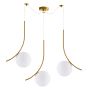 SE21-GM3-45 SCEPTRE GOLD MATT PENDANT OPAL GLASS+ HOMELIGHTING 77-9065