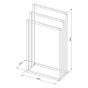 Kρεμάστρα Eπιδαπέδια 450xH840x210mm Sealskin Tube Chrome 800197