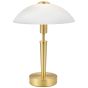Πορτατίφ 26xH35cm Touch Dimmable 1xE14 Λευκό Καπέλο Χρυσή Βάση Eglo Solo 87254