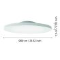 Φωτιστικό Οροφής D60cm LED Panel 2700-6500K 3980lm RGBW Εφαρμογή-Τηλεχειριστήριο Eglo Turcona 900056