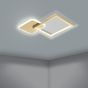 Πλαφονιέρα Οροφής Χρυσαφί 32,8cm LED 3000-6500Κ 2100lm 33cm Μνήμη,Tηλεχειριστήριο, Νυχτός Eglo Gafares 900424