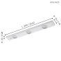 Φωτιστικό Τριπλό Λευκό L600xH25cm LED 3000K 280lm Eglo Kob 93706