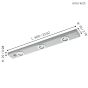 Φωτιστικό Τριπλό Νίκελ Σατινέ L600xH25cm LED 3000K 280lm Eglo Kob 93707