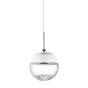Φωτιστικό Κρεμαστό Μονόφωτο Ø140xH1100mm Led 1x5w 480lm 3000Κ Χρωμέ-Κρύσταλλα Διάφανα Eglo Montefio 1 93708