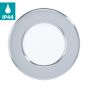 Σποτ Στρογγυλό Χωνευτό Chrome 7,5cm IP44 LED 2,7w 3000K 330lm Eglo Fueva-5 99204