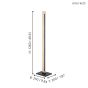 Φωτιστικό Επιδαπέδιο Β250xL75xH1260mm Led 1x19,5w 2400lm Warm White Μαύρο-Ξύλο Eglo Camacho 99296