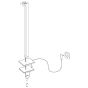 Φωτιστικό Επιδαπέδιο Β250xL75xH1260mm Led 1x19,5w 2400lm Warm White Μαύρο-Ξύλο Eglo Camacho 99296
