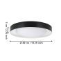 Πλαφονιέρα Οροφής Μαύρη D49xH7cm LED 3000-6500K 2600lm Ρυθμιζόμενη Εφαρμογή-Τηλεχειριστήριο Eglo Laurito 99783
