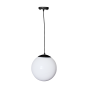 Φωτιστικό Κρεμαστό IP45 D25cm HANG LIGHT PMM OPAL ΜΑΥΡΟ ΚΑΛΩΔΙΟ ΡΟΖΕΤΑ ACA AC.18250KOPB