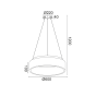 ΚΡΕΜΑΣΤΟ Φ/Σ LED 48W CCT 5350LM ΛΕΥΚΟ ΜΕΤΑΛΛΙΚΟ D60XH120CM APOLLO ACA BR81LEDP60WHCCT