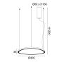 ΚΡΕΜΑΣΤΟ Φ/Σ LED 33W CCT 3000LM HARMONY ΛΕΥΚΟ ΑΛΟΥΜΙΝΙΟ IP20 D42XH120CM ACA BR97LEDP40WHCCT