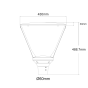 LED URBAN LUMINAIRE WITH ADJUSTABLE WATTAGE 30/40/50W 170LM/W 4000K 230V 5YRS GUARANTEE ACA ESTOR34540