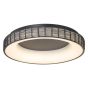 Πλαφονιέρα Οροφής Paper Fest Μαύρο 61xH10,5cm Led max 76w 4900lm CCT 3000-6000K Dimmable by Remote Control Sun Light FORTE-60-BK 