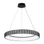 Φωτιστικό Κρεμαστό Μέταλλο & Paper Fest Μαύρο 61xH120cm Led max 76w 2800lm CCT 3000-6000K Dimmable by Remote Control Sun Light FORTE-63P-BK 