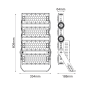 Προβολέας LED HIGH POWER FLOOD LUMINAIRE 480W, 74400LM, 5000K, 60°, 230V AC, IP66, IK10 ACA GLAD4805060