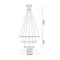ΚΡΕΜΑΣΤΟ Φ/Σ LED 60W 4800LM CCT IP20   ΜΑΥΡΟ ΜΕΤΑΛΛΙΚΟ + ΑΚΡΥΛΙΚΟ  ACA HM23LEDP3BKCCT