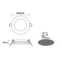 LED PANEL WHITE ROUND 22W 6500K 2400Lm  Φ220 230V AC Ra80 ACA KIRON2265RW