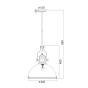 ΚΑΜΠΑΝΑ ΜΕΤΑΛΛΙΚΗ ΜΑΥΡΗ ΜΕ ΓΥΑΛΙ 1XE27 CRONUS ACA KS1300P311BK