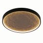 Φωτιστικό Πλαφονιέρα Οροφής D40xH4,5cm  Led 18w  2250lm CCT by Remote Μαύρο-Επένδυση Πέτρας Sun Light KARMEN-40 
