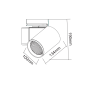 SAND BLACK LED TRACK LUMINAIRE 40W 3000K 1-PHASE 38° 4200LM 230V AC Ra80 5YRS ACA LISOR4030B2N