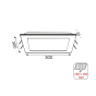 SQUARE W REC.LED SLIMPANEL 26W 3000K 1830Lm230V 300X300 Ra80 ACA MARA2630SW