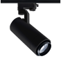SAND BLACK LED ZOOMABLE TRACK LUMINAIRE 25W 4000K 3-PHASE 25-60° 3000LM MAX. 230V AC Ra80 5YRS ACA MEL2540B4