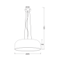 ΚΡΕΜΑΣΤΟ Φ/Σ 3XE27 ΜΕΤΑΛΛΙΚΟ ΜΑΥΡΟ Φ48cm SALON ACA OD5390MB