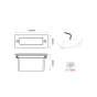 LED STEP LUMINAIRE 110X44 G 2W 3000K 90Lm 230V IP54 RA80 ACA PAS230GP