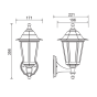 6S PLASTIC WALL GARDEN RUST LUMINAIRE E27 IP44 ACA PLGQ1R