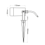 RUST SPOT LUMINAIRE GU10 MAX. 3W LED IP65 & GARDEN SPIKE ACA SL7030R
