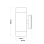UP-DOWN RUST PP WALL LIGHT GU10Max.2x3W LED IP65 ACA SL7031R