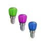 E14 LED 1W PURPLE-BLUE-GREEN 230VAC 60Lm 2835SMD Ra80 3PCS-PACK ACA ST26PBGP