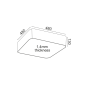 ΟΡΟΦΗΣ Φ/Σ LED 40W 3200LM 3000K ΛΕΥΚΟ ΜΕΤ/ΚΟ 48X48XH13CM EMERY ACA V28LEDC48WH