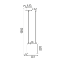 ΚΡΕΜΑΣΤΟ Φ/Σ LED 9W 3000K 870LM ΛΕΥΚΟ ΜΕΤΑΛΛΙΚΟ 22X11XH129CM SYMETRIA ACA V30LEDP22WH