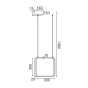 ΚΡΕΜΑΣΤΟ Φ/Σ LED 14W 3000K 1330LM ΜΑΥΡΟ ΜΕΤΑΛΛΙΚΟ 30X14XH136CM SYMETRIA ACA V30LEDP30BK