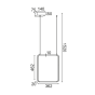 ΚΡΕΜΑΣΤΟ Φ/Σ LED 19W 3000K 1820LM ΛΕΥΚΟ ΜΕΤΑΛΛΙΚΟ 36X14XH1520CM SYMETRIA ACA V30LEDP36WH