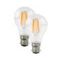 LED FILAMENT A60 B22 230V 7W 4.000K 360° 620Lm Ra80 DUO PACK ACA VINTA722NWP