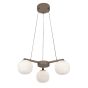 Φωτιστικό Κρεμαστό Τρίφωτο 58xH150cm Led 18w 2160lm 3000K Sand Brown-Γυαλιά  Sun Light VINO-3R