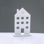 WOODEN DECORATIVE WHITE HOUSE WITH BASE ΔΙΑΚΟΣΜΗΤΙΚΟ ΜΟΤΙΦ 14*5*23cm ACA X062372